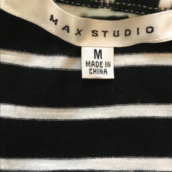 Max Studio Women’s Long Sleeve Shirt Navy White ALSU00213 - Picture 5 of 6